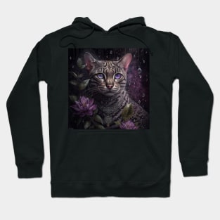 Bengal Cat In The Rainy Jungle Hoodie